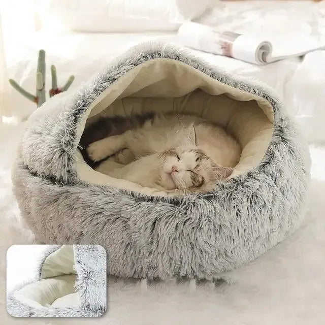 Cama Cueva Acolchonada para Gatos y Mascotas