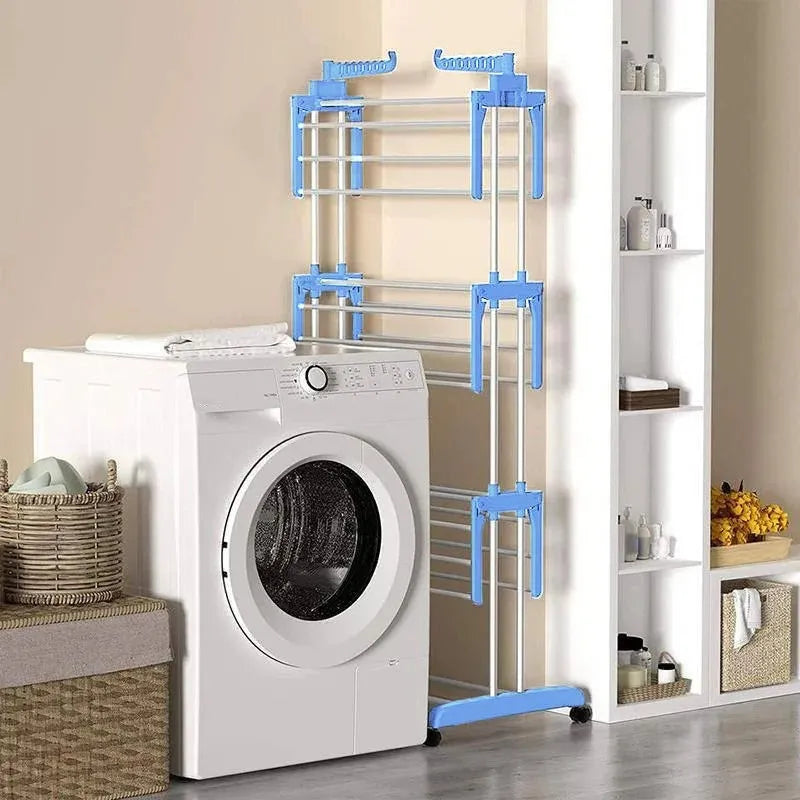 Tendedero de Ropa Vertical Plegable de 3 Niveles