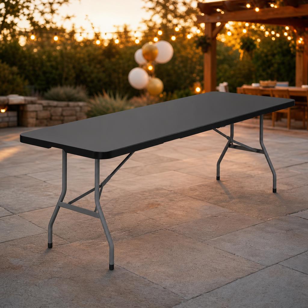 Mesa plegable en un evento