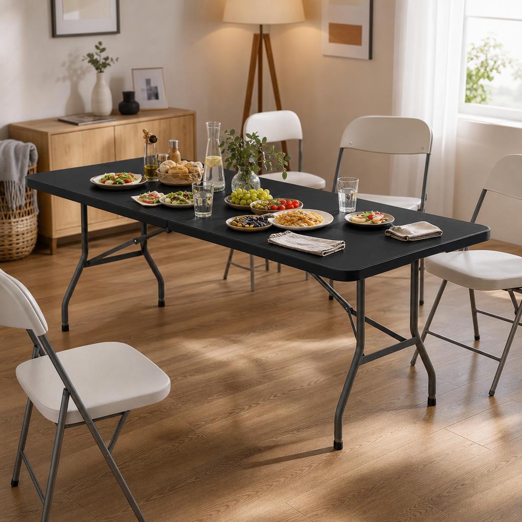 Mesa plegable en una reunion